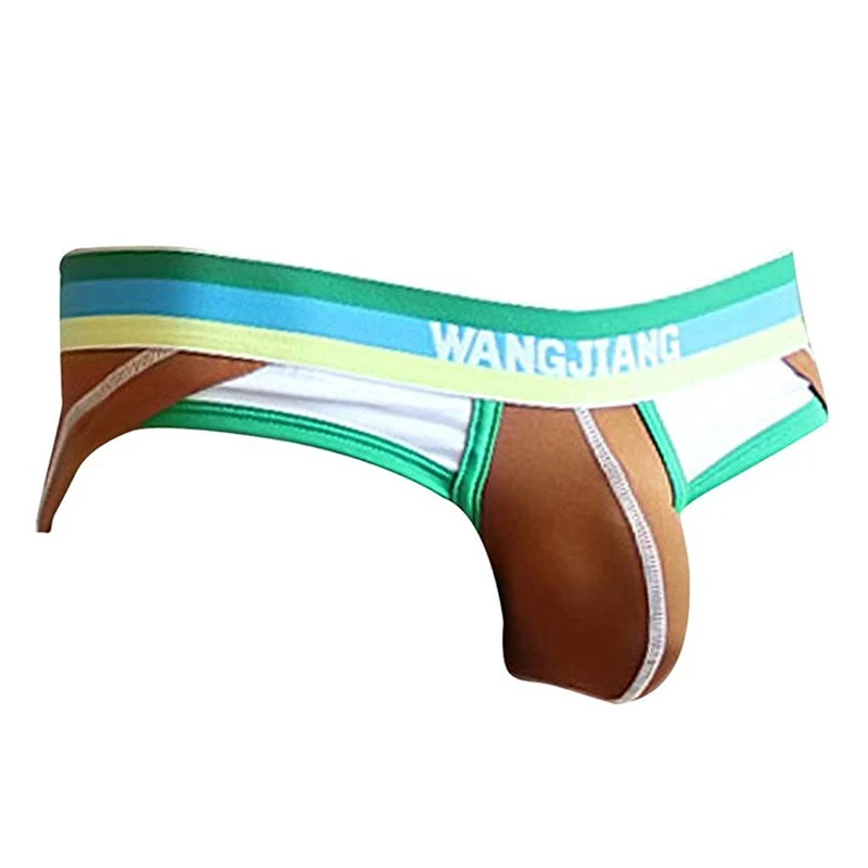 

WANGJIANG Men's Bulg Slip Contrasting Sexy Underwear, coffee XL
