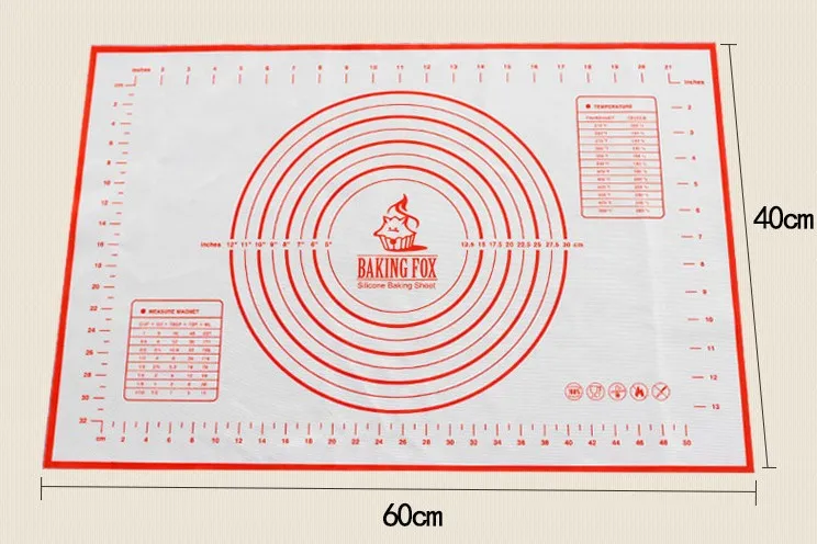 1 шт. 40*60 см тесто не-Противоскользящий коврик для духовки силиконовый коврик для кондитерских инструментов прокладка для замеса теста коврик для выпечки клецки лист LB 309