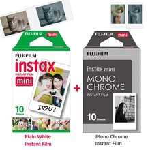 20 Sheets Genuine Fuji Fujifilm Instax Mini 8 Film Monochrome Mono + White Film for Mini 8 70 8 Plus 90 25 Camera SP 1 SP 2