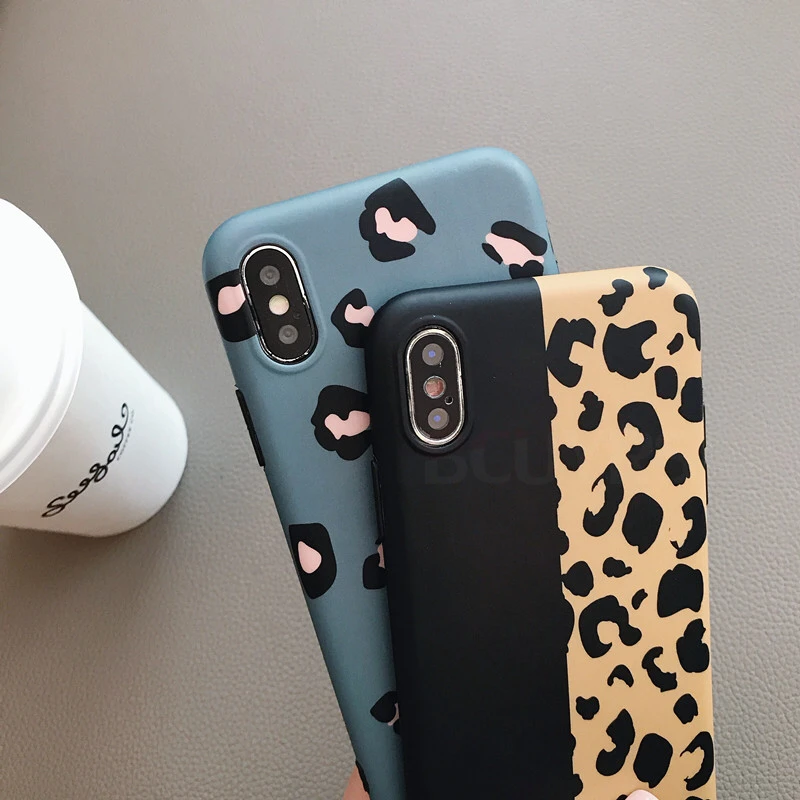 Fashion Colorful Leopard Print Phone Case For iphone XS Max XR X Case For iphone 6 6s 7 8 plus Back Cover Luxury Soft Cases Capa