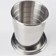 Товары для дома небольшой размер Нержавеющая сталь складная чашка переносная дорожная чашка 4 шт./партия смесь