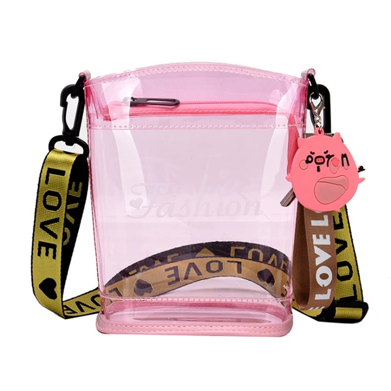

Transparent Shoulder Bags For Women 2019 Color Jelly Handbags Ladies Crossbody Bag Mini Beach Bag Fashion Female Package