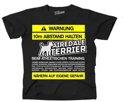 Футболка WARNUNG ABSTAND AIREDALE TERRIER TRAININGer Lustiger Spruch Siviwonder, брендовая мужская футболка с короткими рукавами, 2018