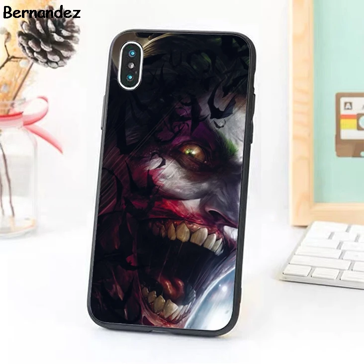 Bernandez 5 5S SE 6 6S силиконовый резиновый чехол для телефона iPhone 7 8 Plus X Xs Max XR max Joker Art