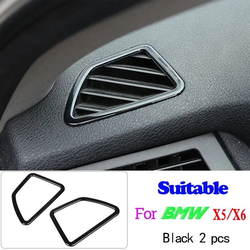 Глянцевый черный ABS Автомобильный интерьер рулевого колеса украшения полосы рамка Крышка отделка наклейка для BMW X5 X6 E70 E71 2008-2013 - Название цвета: 2