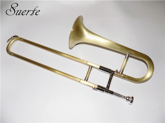 

Bb Slide Trumpet musical instruments Brush trompete mouthpiece and case included Professional Brass instruments