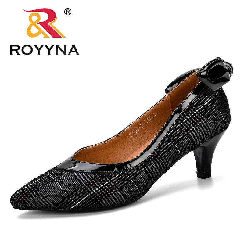 Туфли лодочки ROYYNA женские на высоком каблуке офисные туфли заостренный носок