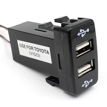 Willtoo автомобильный 12 В 5 в 3.3A двойной usb порты приборной панели крепление зарядное устройство для ТОЙОТА Виго адаптер для iPhone samsung Планшеты Быстрый зарядное устройство