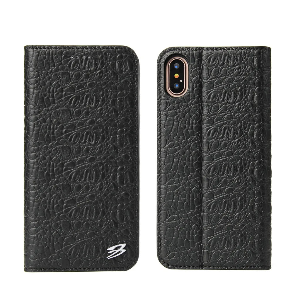 Подлинная первый кожаный чехол для Samsung S8 S8 Plus реальные Топ Слои Крокодил Флип Бумажник чехол для iPhone 6 плюс 7 7 P x Fundas