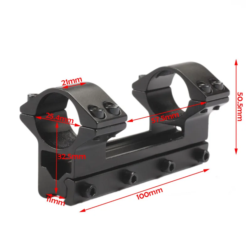 25.4mm Double Scope Rings Higher Profile Dovetail 11mm Rail Gun Rifle Hunting Accessories Caza | Спорт и развлечения
