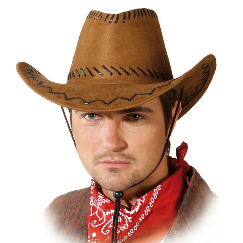 

Womens/Mens Hat Wild West Fancy Cowgirl Wide Brim Solid Color Caps for Gentleman Casual Travel Fancy Travel sunhat