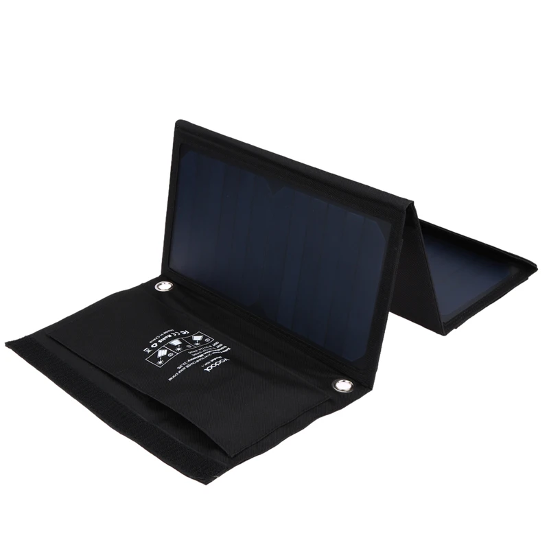 

Vodool 21W Portable foldable Solar Charger 2 MIC Ports with SunPower Solar Panel for iPhone Multi Tool Outdoor Charger