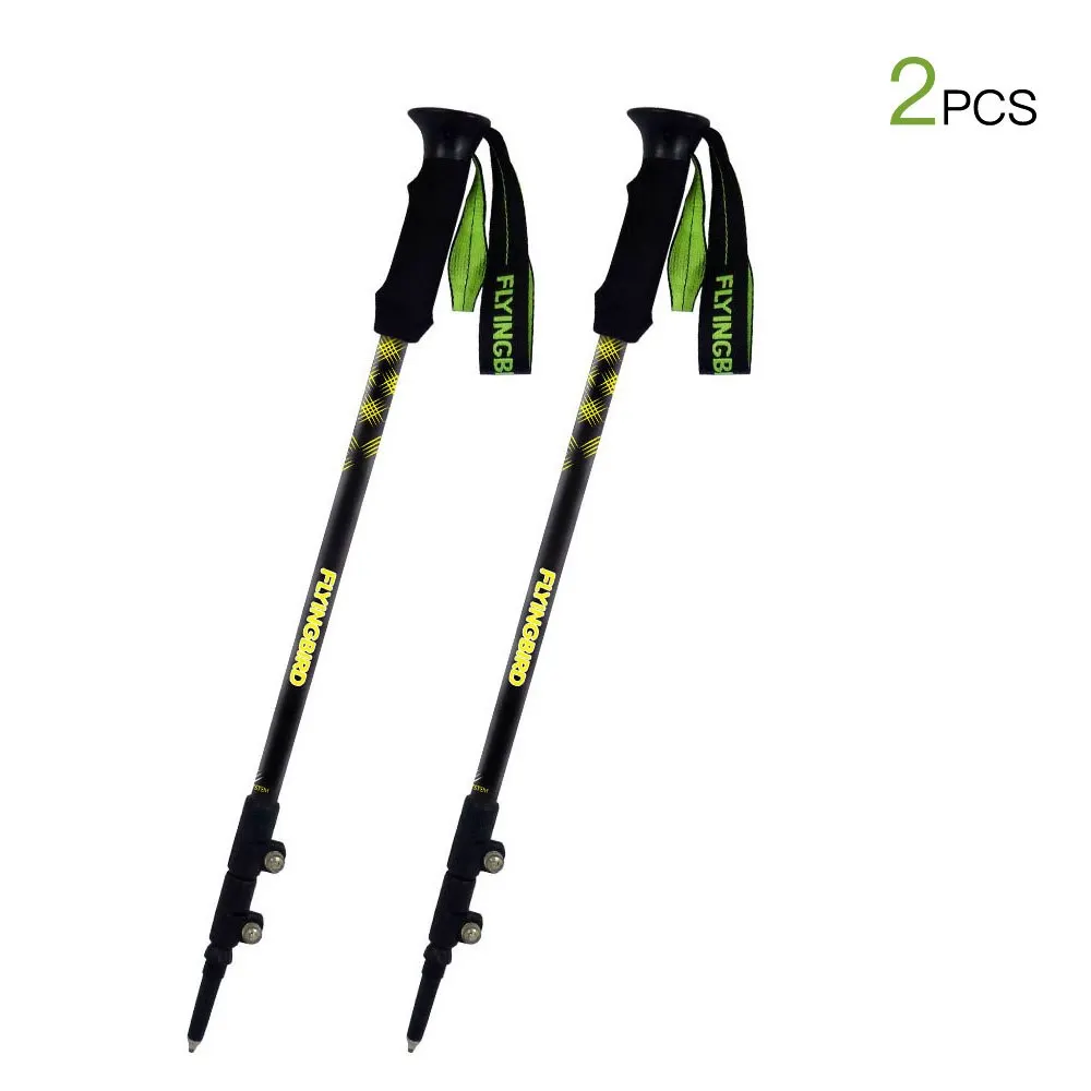 

1 Pair Trekking Pole Adjustable Aluminum Aluminum Alloy Walking Stick Collapsible Lightweight Quick Locks Sticks For Walking