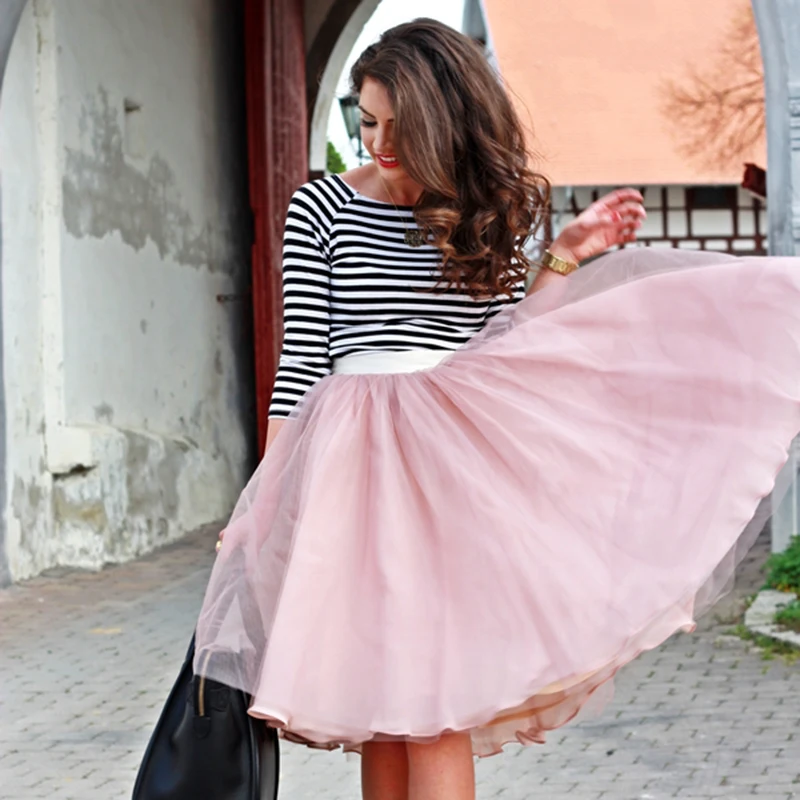 

Custom Autumn Tutu Skirt Women Girls Princess Fluffy Pleated Secret Womens Jupe Femme Faldas Rokken Summer Pink Tulle Skirts