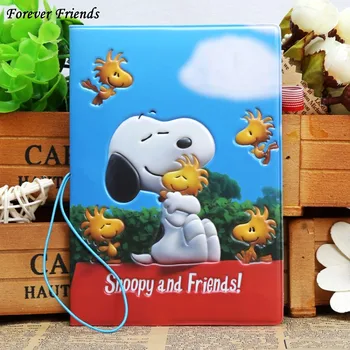 

ForeverFriendsSnoop Cartoon Three-dimensional Passport Sets of Travel Supplies Anti Fouling and Anti Lost Passport Holder