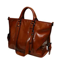 Для женщин PU сумка портативный сумки на ремне через плечо-коричневый