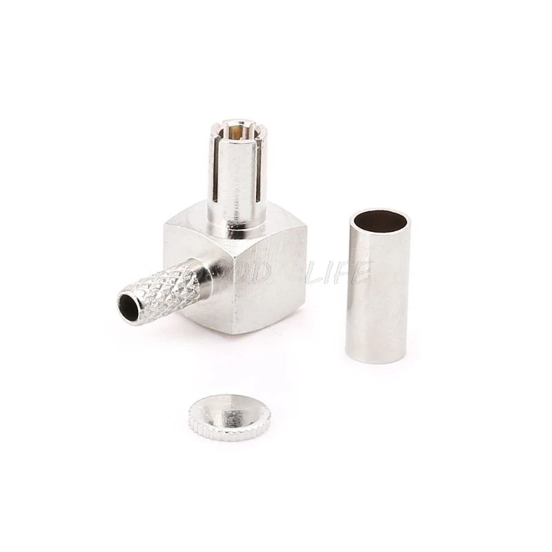 

TS9 Male Plug RF Connector Right Angle 90 Degree Crimp Coaxial Adapter for RG174 RG316 LMR100 Cable