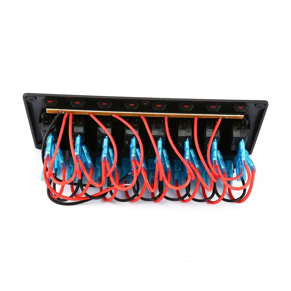 3PIN, 8 банд, светодиодный, для автомобиля, лодки, кулисный переключатель, панель, USB, прикуриватель, вольтметр, автомобильный, светодиодный, для лодки, переключатель, панель