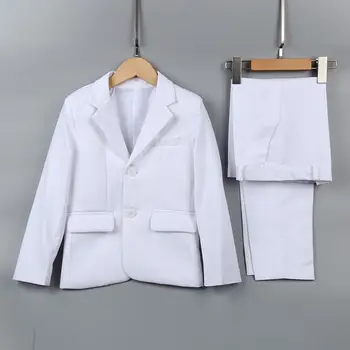 

2019 New Baby Boy Suit For Wedding Piano Party Teenage Boys Solid Blazer+Vest+Pant Sets Kids Boys Suits Formal Clothes 3Pcs Y158