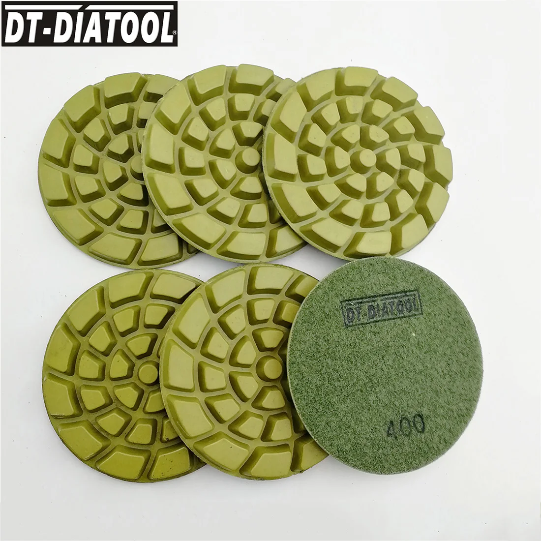 DT DIATOOL 6pieces Dia 4inch/100mm Resin Bond Diamond Concrete Sanding