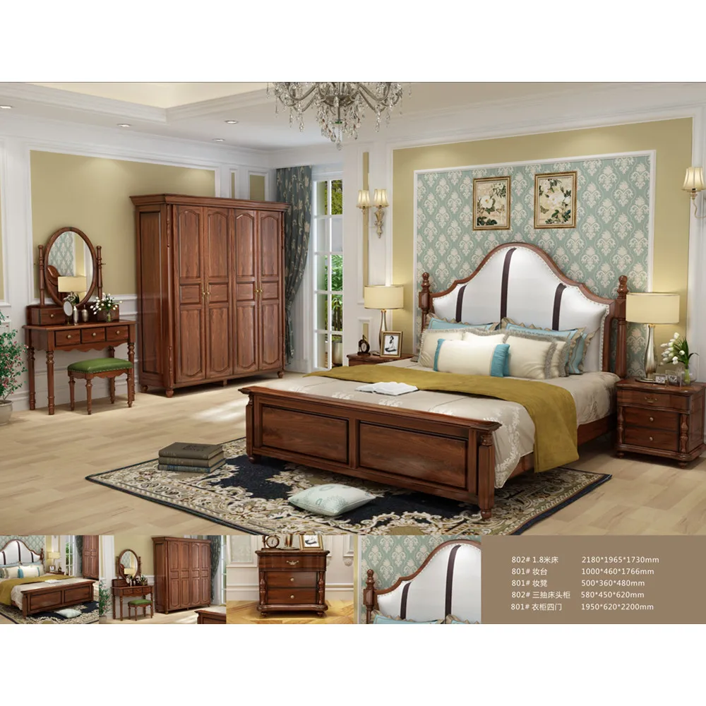 Us 599 0 2018 Newest Classical Style American Solid Hardwood Beds In Bedroom Sets From Furniture On Aliexpress