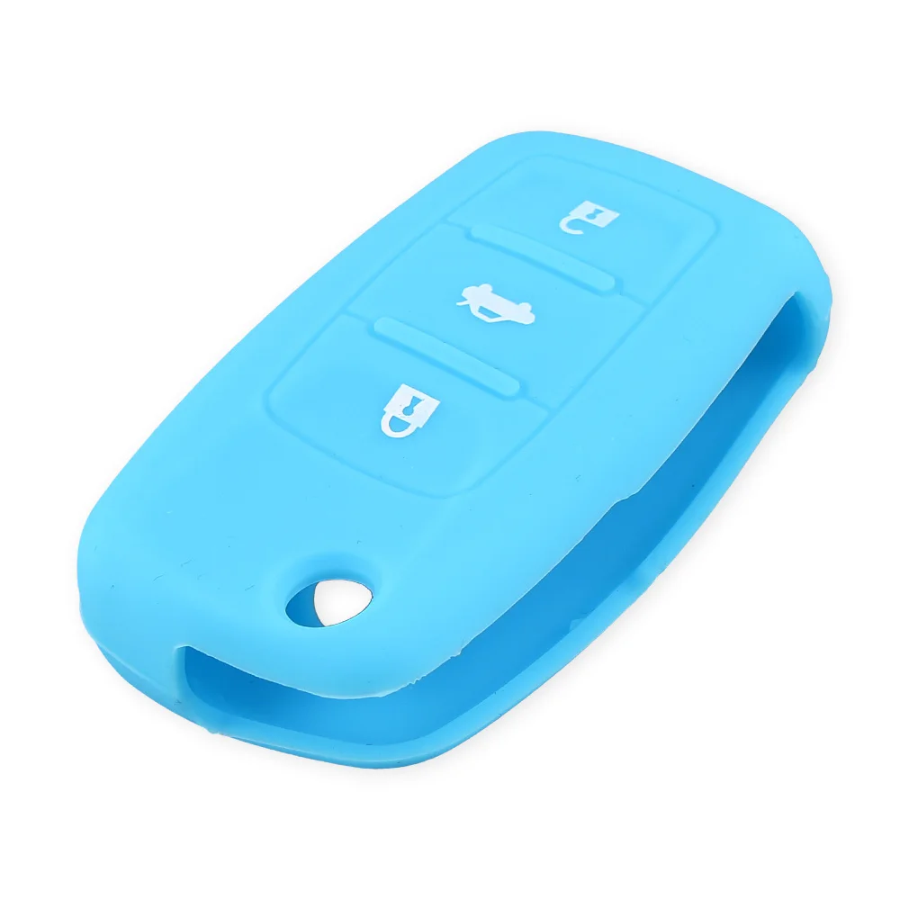 KEYYOU 3 кнопки силиконовый чехол для брелка с ключом VW VOLKSWAGEN Jetta Beetle Passat Golf Rabbit MK4 MK5 5