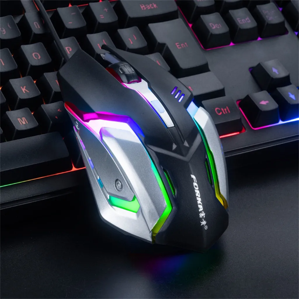 

LED Wired Gaming Mouse Professional 4 Buttons 1600DPI Adjustable Optical Mice