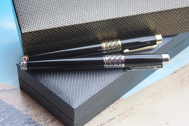 2 цвета, шариковая ручка золотистого и серебряного цвета, супер роскошные ручки для бизнес письма, Canetas, офисные принадлежности