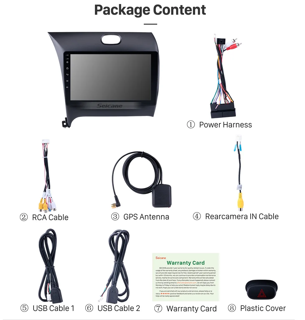 Discount Seicane 2Din HD Android 6.0/7.1/8.1 9" GPS Car Autoradio Head Unit For KIA K3 CERATO FORTE 2013 2014 2015 2016 Multimedia Player 18