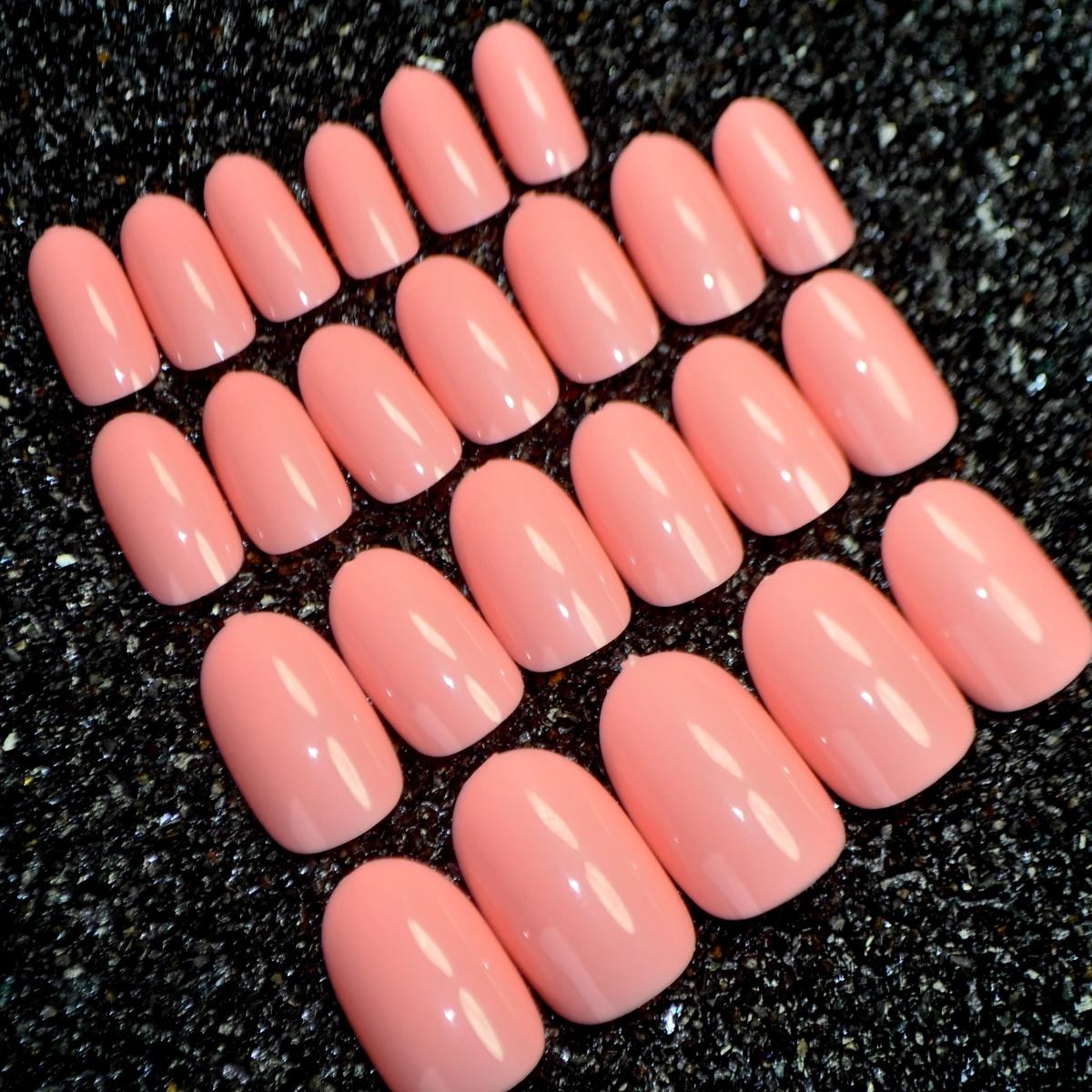 Sexy Peach Red Candy False Nails Simple Pre Designed Nails Round Top Nails Design Acrylic Decorations Tips Easy Diy P340x Design False Nails False Nailsnails Acrylic Tips Aliexpress