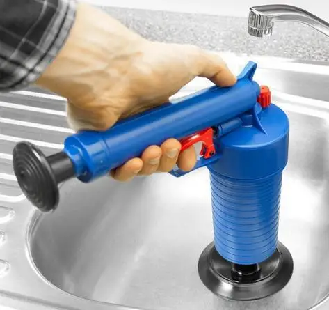 

2019 new Air Power Drain Blaster Gun High Pressure Powerful Manual Sink Plunger Opener Cleaner Pump For Bath Toilets Bathroom