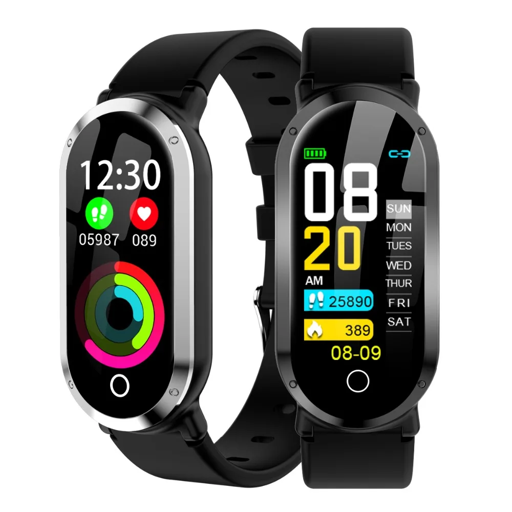 

T1 Smart band women Sport Activity Fitness tracker heart rate monitor Fitness bracelet Waterproof wristband for IOS