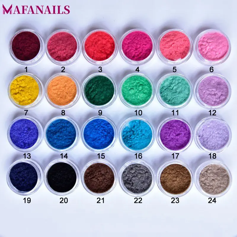 

24 Boxes/Set Velvet Flocking Dust Powder 24 Colors Nail Art DIY Tips Design Manicure Velvet Powder Christmas Decoration #PLB-11#