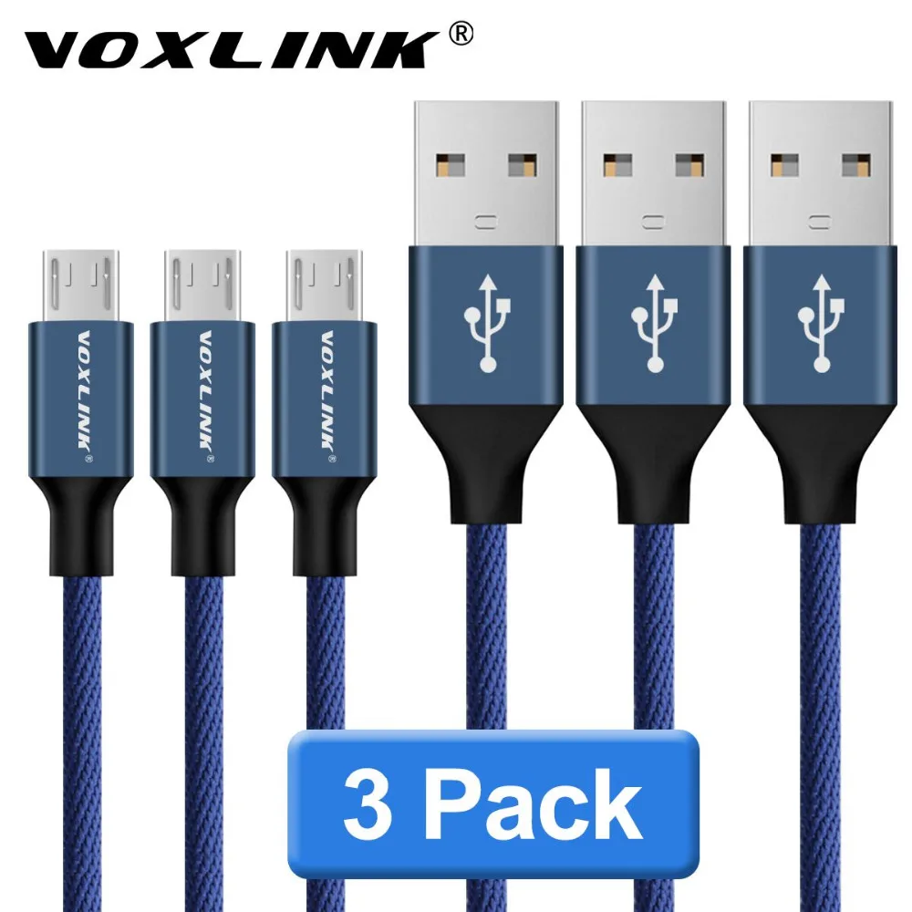 VOXLINK по 3 предмета в комплекте микро USB кабель 2A для быстрой зарядки и передачи