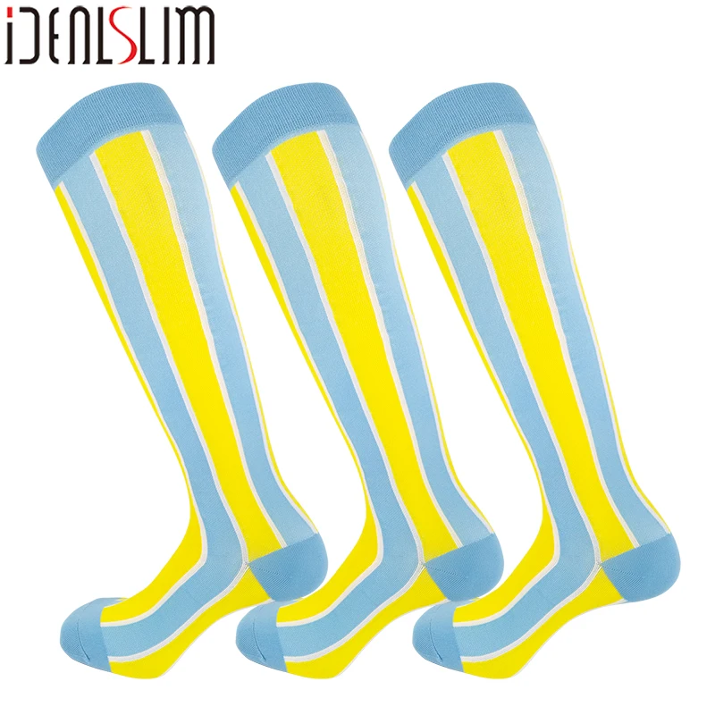 IDEALSLIM 3 пары компрессионные чулки для женщин и мужчин, гольфы высокого давления, гольфы, поддерживающие носки