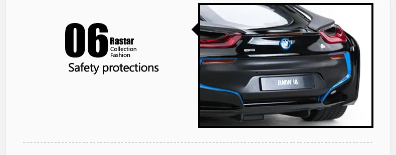 Rastar лицензированный BMW i8 открытая дверь RC игрушки для детей 1/14 электрический автомобиль 71000