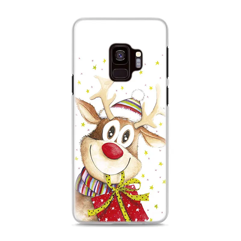 Веселый Рождественский Снеговик телефон чехол s для samsung Galaxy S10e S10 S8 S9 плюс M10 M20 M30 A50 S6 S7 края Жесткий Чехол Крышка