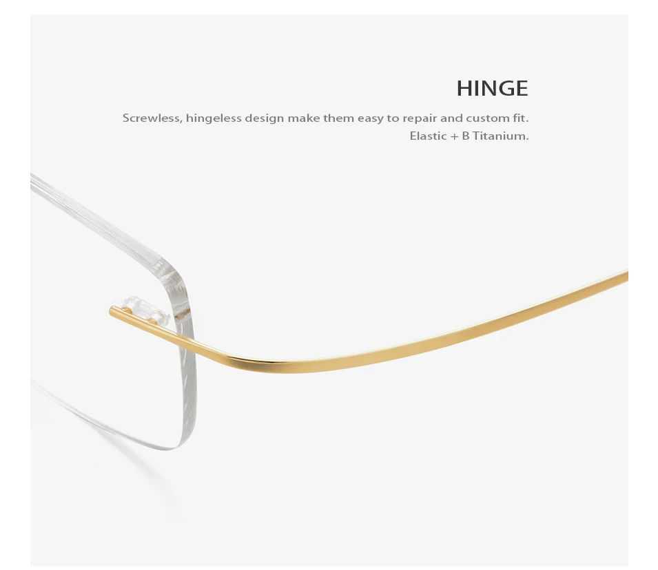 B Титан Для мужчин бесконтактная оптическая рамка очки рамки Для женщин выполненные предписанные оправы очков сверхлегкий близорукость очки