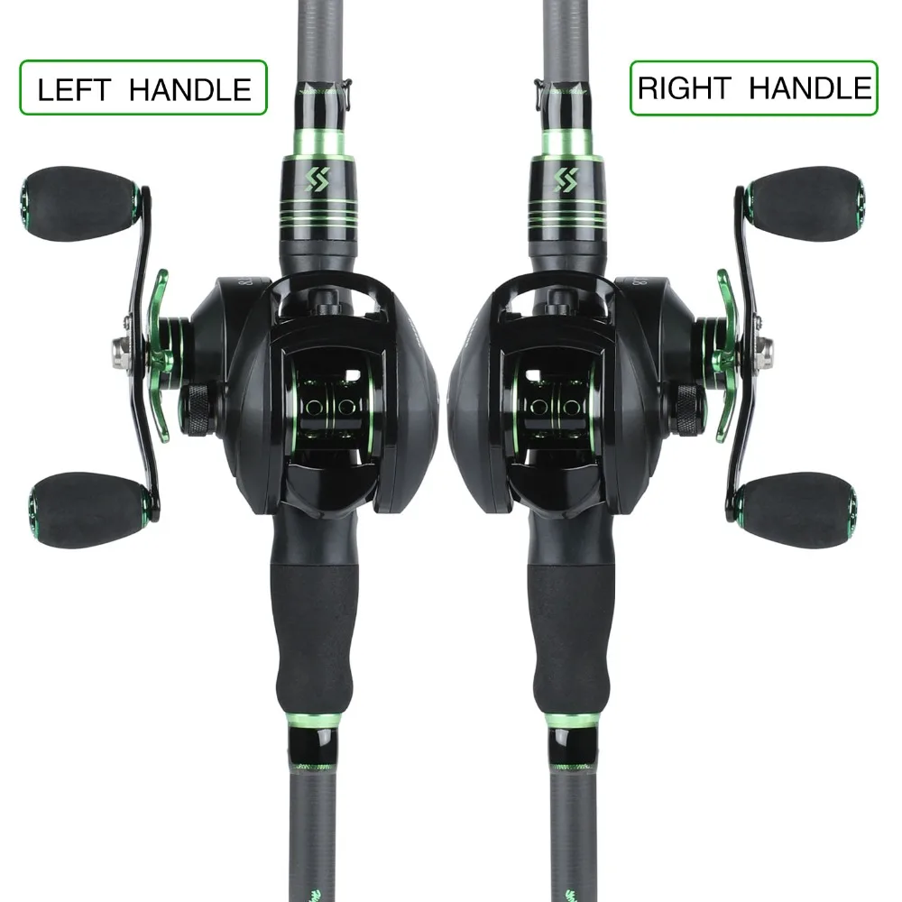 Sougayilang Telescopic Fishing Rod and Baitcasting Reel Sets Portable Lure Fishing Rod Kit Spinning Fishing Rod Rod Combo pesca