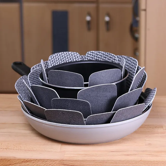 3/6 Pcs Non woven Fabrics Pots Pans Separator Scratchproof Protectors
