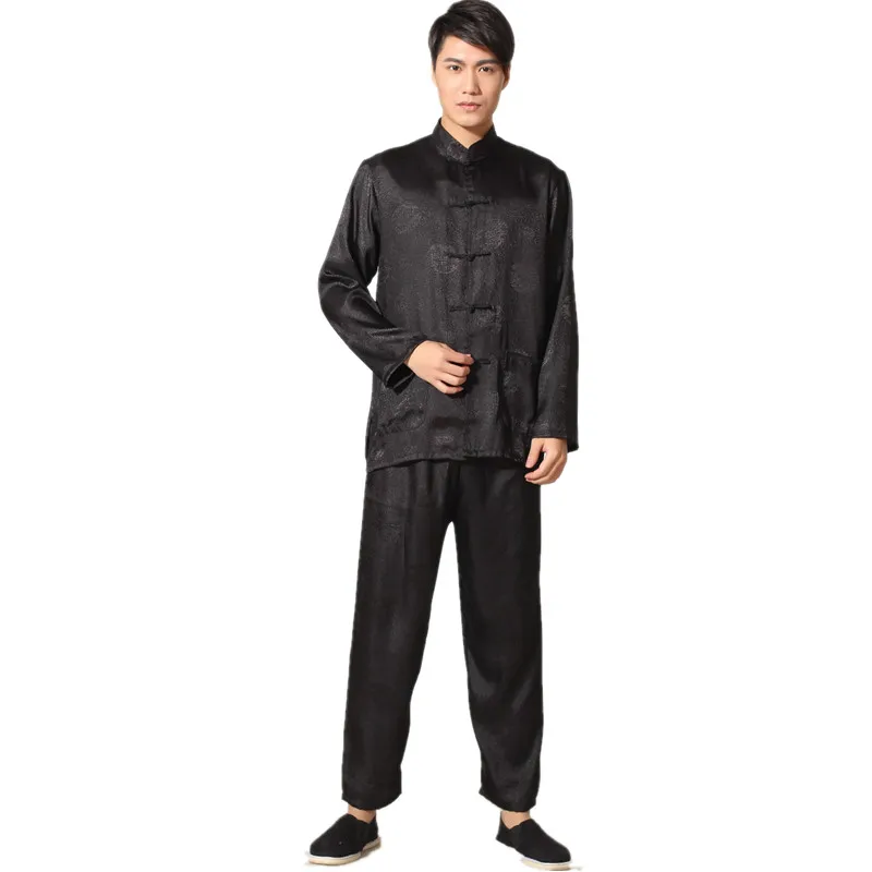 New font b Chinese b font font b Traditional b font Men s Satin Rayon Kung