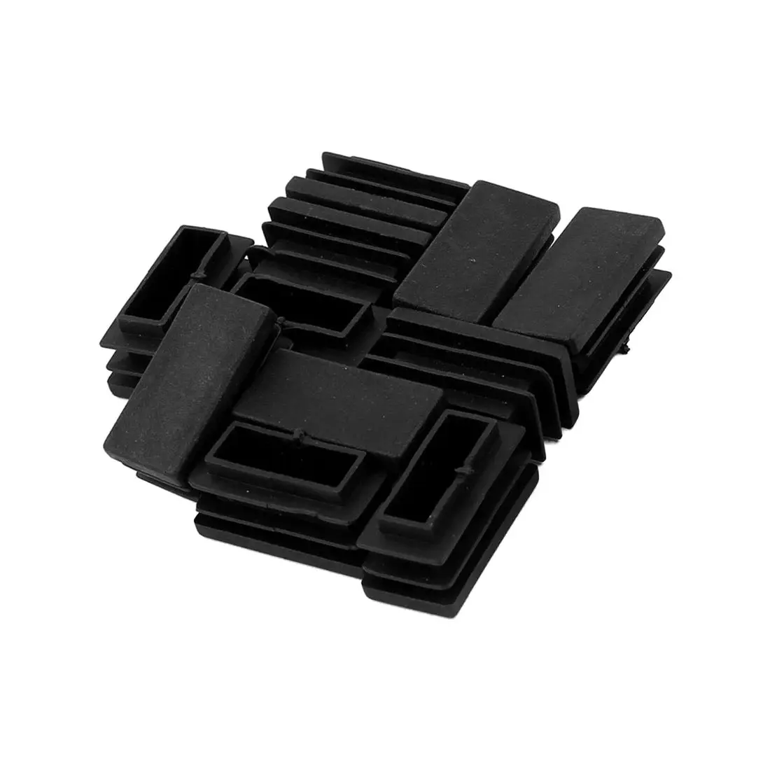 حار بيع 12 قطع 15*30 ملليمتر البلاستيك مستطيلة التوصيل الجدول مربع نهاية المكونات الأسود