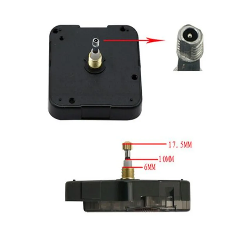Бесшумные настенные часы с тихим ходом комплект часов запчасти механизма с часами руки DIY часы с кварцевым механизмом черного цвета