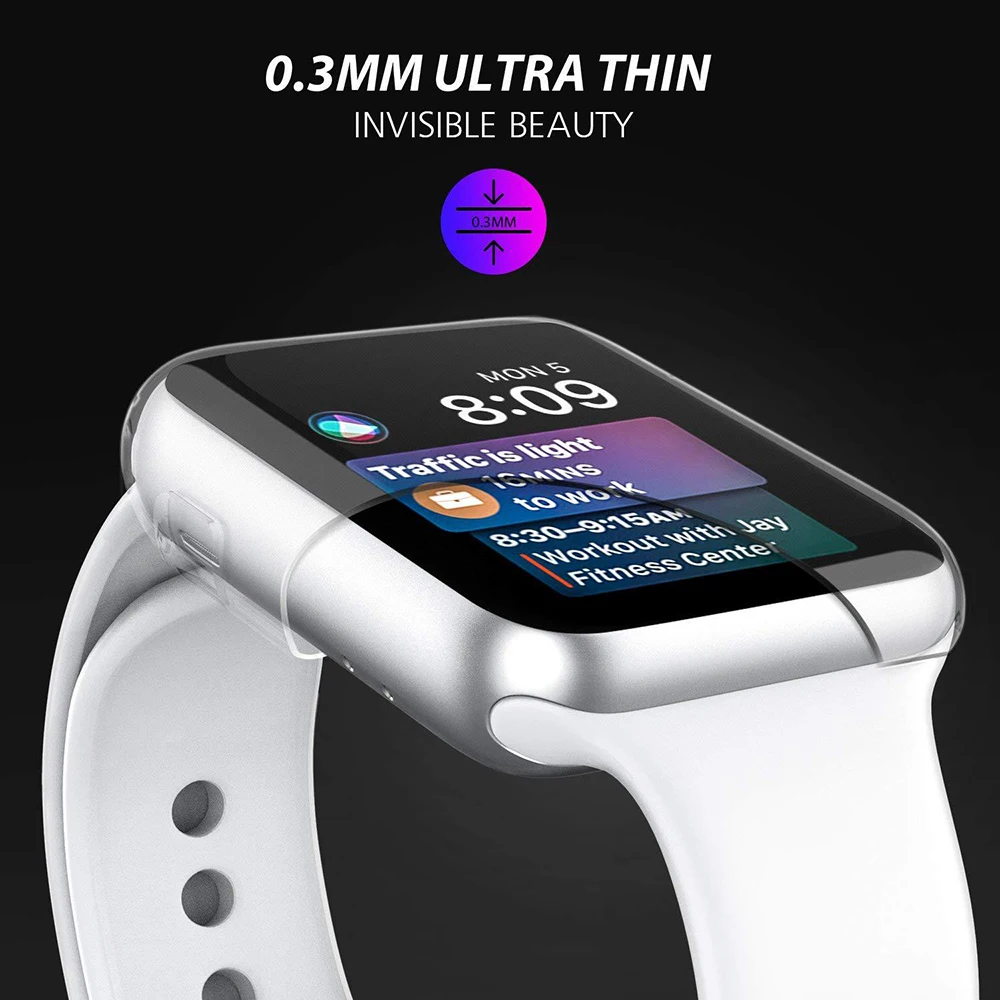 Чехол для Apple Watch Series 4 5 40 мм 44 Силиконовый противоударный защитный чехол экрана