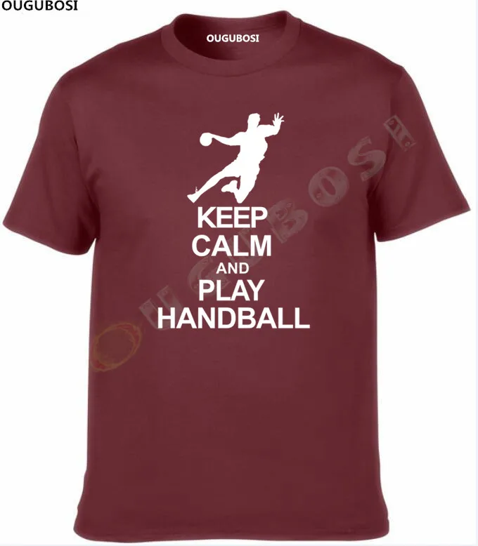 

KEEP CALM carry on play HANDBALL player, ball game team sport mens boys t-shirt