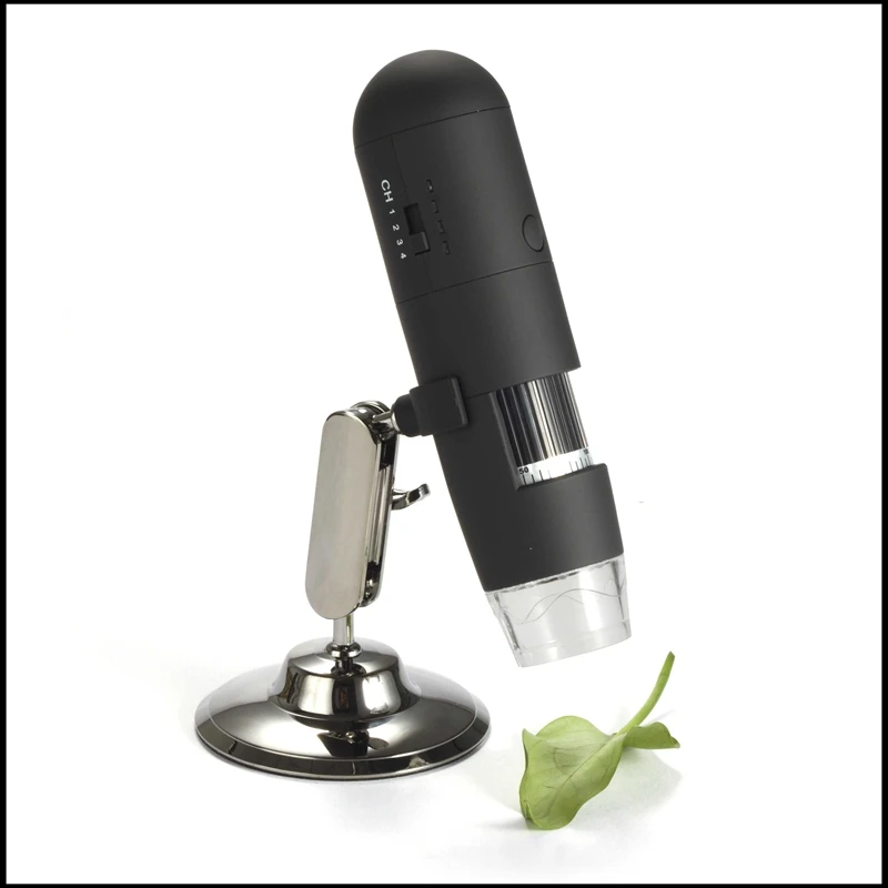 

2.4GHz Wireless USB 200X Digital Microscope with 8 LED Light Adjustable Measurement Software and Stand