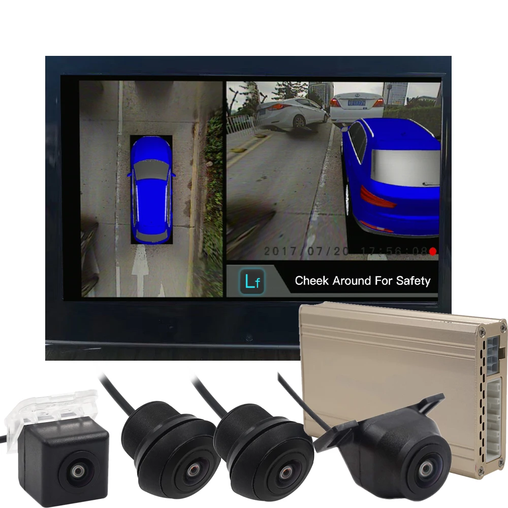 

Carsanbo 360 Seamless Surround View Digital Video Recorder DVR Night Vision CAN Bus Built-in Trajectory Function With 4 Cameras