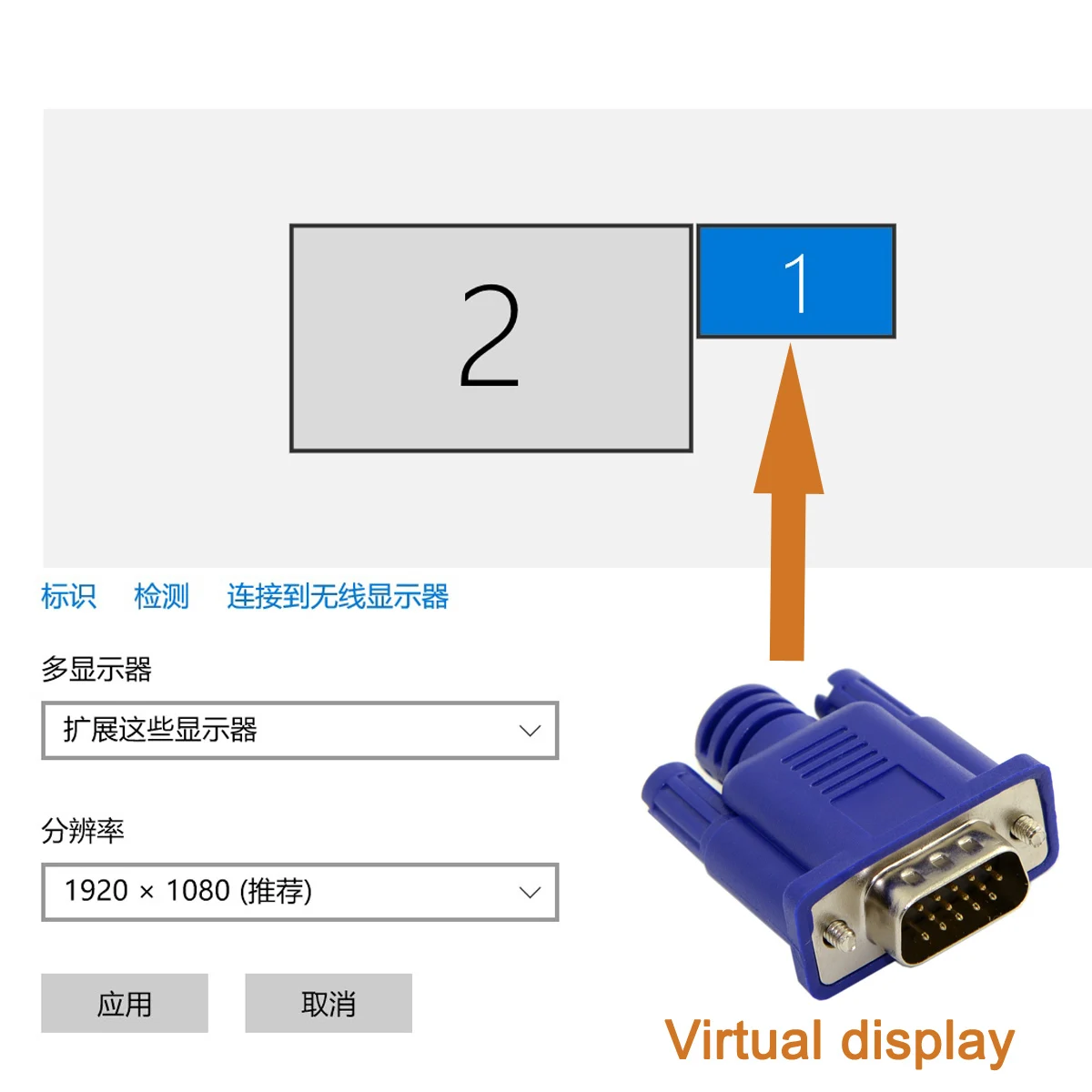Адаптер Виртуального дисплея VGA RGB монитор подключаемый эмулятор привидения без