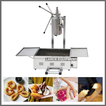 

5L manual churros machine and 25L fryer with manual cutting function
