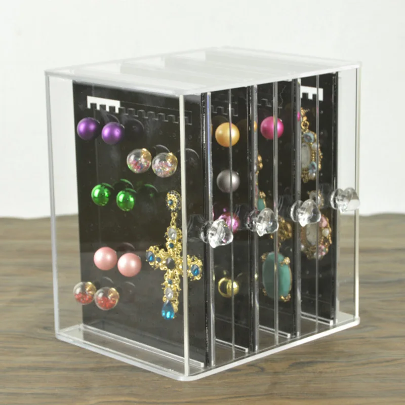 New Arrival Acrylic Drawer Design Jewelry Box High Quality Earring Jewelry Storage Organizer Pendant Locket Jewellery Stand Case Jewelry Packaging